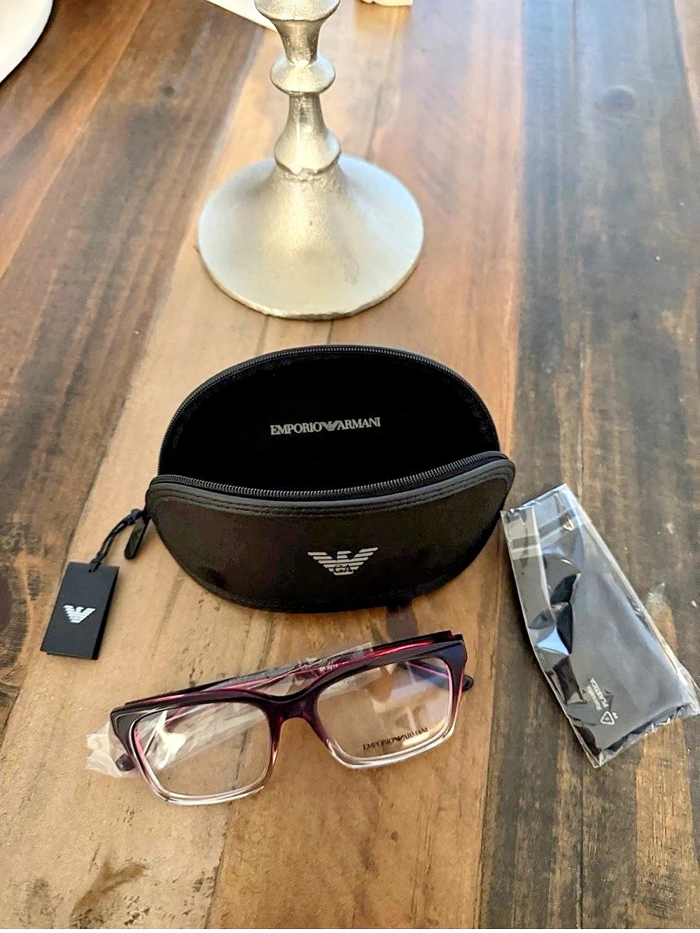 Emporio Armani EA3129F Women's Red & Clear Glasses NWT